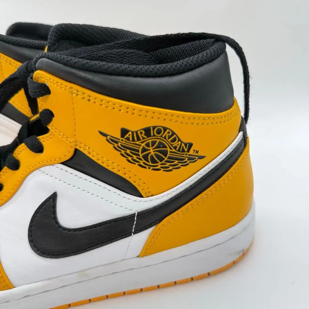 Jordan Sz 9 Men Air Jordan 1 Mid Yellow Toe Taxi (554724-701)